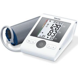 Beurer BM28 Baumanometro Digital De Brazo, Monitor de Presión Arterial con Brazalete Universal, Indicador de Riesgo y Detección de Arritmias
