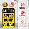2PC Speed Bump Sign, 18 x 12 Inches - Aluminum