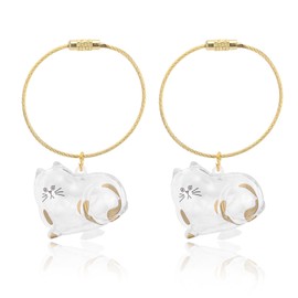 BOXOB 2pcs Cat Hair Storage Bottle Keychains, Cute Cat Hair Holder Keepsake Thoughtful Memorial Keyring Gifts Fit Pet Owners Memory Bottle Charm for Collecting Pet Fur