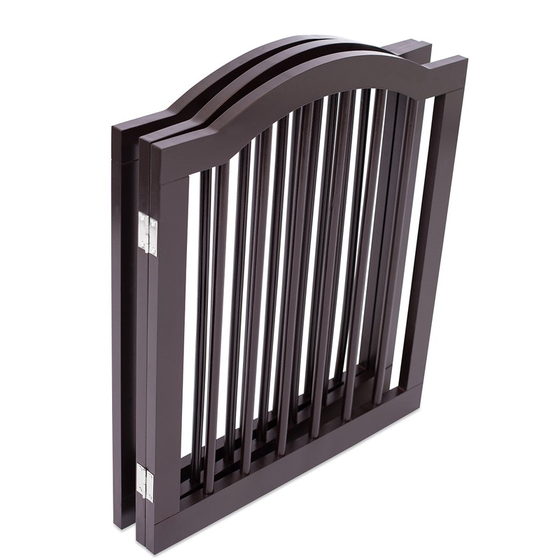 INTERNET'S BEST Arched Top Dog Gate | 3 Panel, 24"