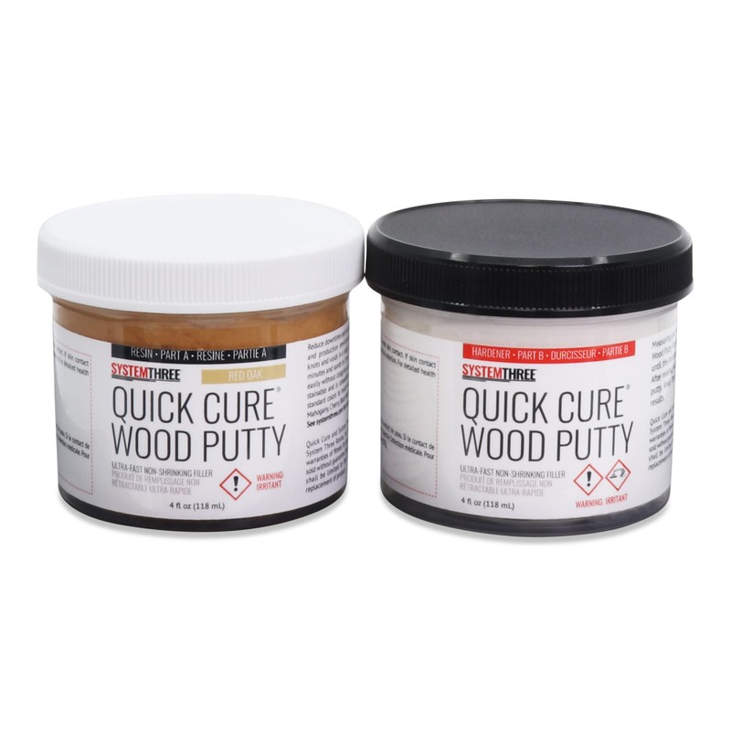SYSTEMTHREE Quick Cure Putty, Red Oak, 8-oz Kit