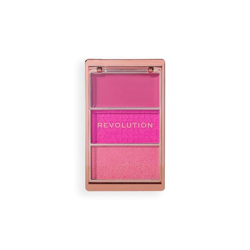 Revolution, Blush Icon Palette, Cream & Pressed Powder Blusher, Highly