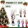5pcs 12cm Small Wooden Nutcracker Soldier Christmas Nutcracker Figures Hanging