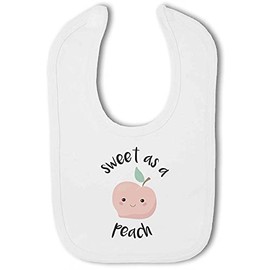 Make It Love It Sell It - Sweet As A Peach - Baby Hook And Loop Bib, Boy or Girl