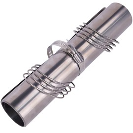 Soomloom Titanium Roll Chimney Pipe for Wood Stove Length 3.0m Roll Chimney Accessories Deformation-Resistant Heat-Resistant Exhaust Chimney Pipe Lightweight Compact Roll Type Camp Stove Outdoor