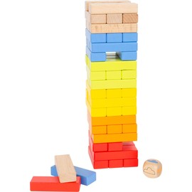 Small Foot Wobble Tower Rainbow Game Classic for the Whole Family, Motor Skills Toy, from 3 Years, 11692