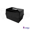 Indigo® 5x3" Black Index Card Box with A-Z Coloured Guide