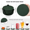 Silicone Coasters 6 Pack Coasters with Deep Tray Holder -