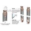 CRL Nickel Plated Adjustable Mirror Clip Set for 1/4" Beveled