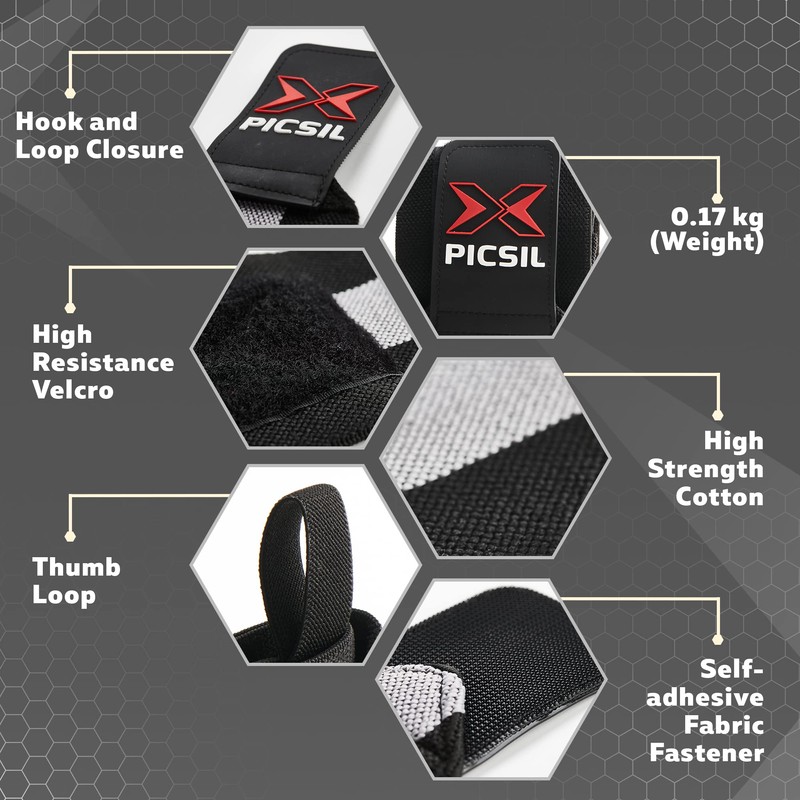 PICSIL Wrist Guards for Course Training, Strong Wrist Support with