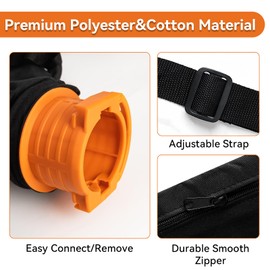 Bularie 50026858 Trivac Leaf Collection Bag for Worx WGBAG500 Blower - Leaf Blower Vacuum Bag 50015035 Compatible with Worx WG505 WG509 WG500 WG501 WG502 WG508 Blower with Durable Zipper