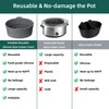 Slow Cooker Liners, Foldable Reusable Silicone Cooking Liners Compatible with