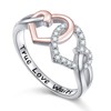 Alphm S925 Sterling Silver True Love Waits Heart Engagement Promise