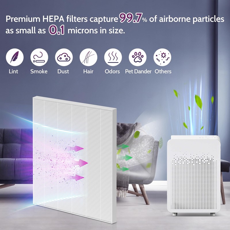 XBGG C545 Replacement Filter Compatible with Winix C545 Air Purifier,