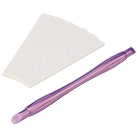 Pro Impressions Cuticle Pusher with Replacement Filing Pads, Purple