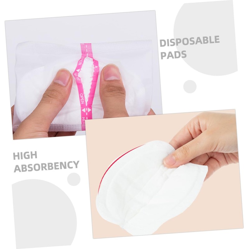 Minkissy Postpartum Breast Pads Ultra-Absorbent Nursing Pads Leak-Proof Discreet Breathable