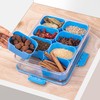 Divided Snack Serving Tray with Lid and Handle Travel Snackle