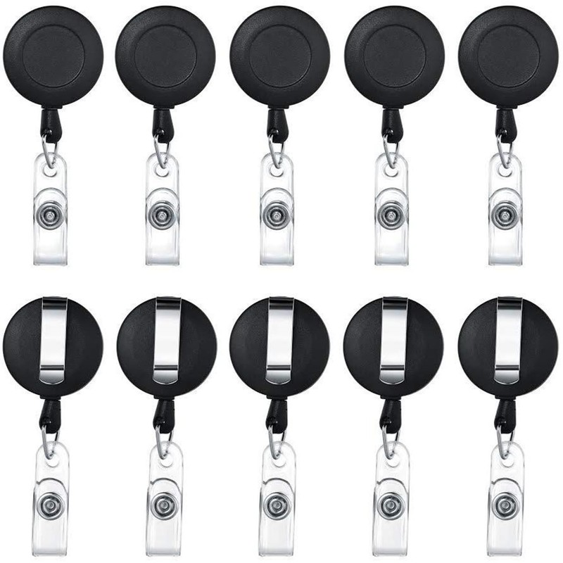 YoXinKau 2pcs/5pcs/10pcs/20pcs Hanging Name Badge Reel Clip for Name Plate