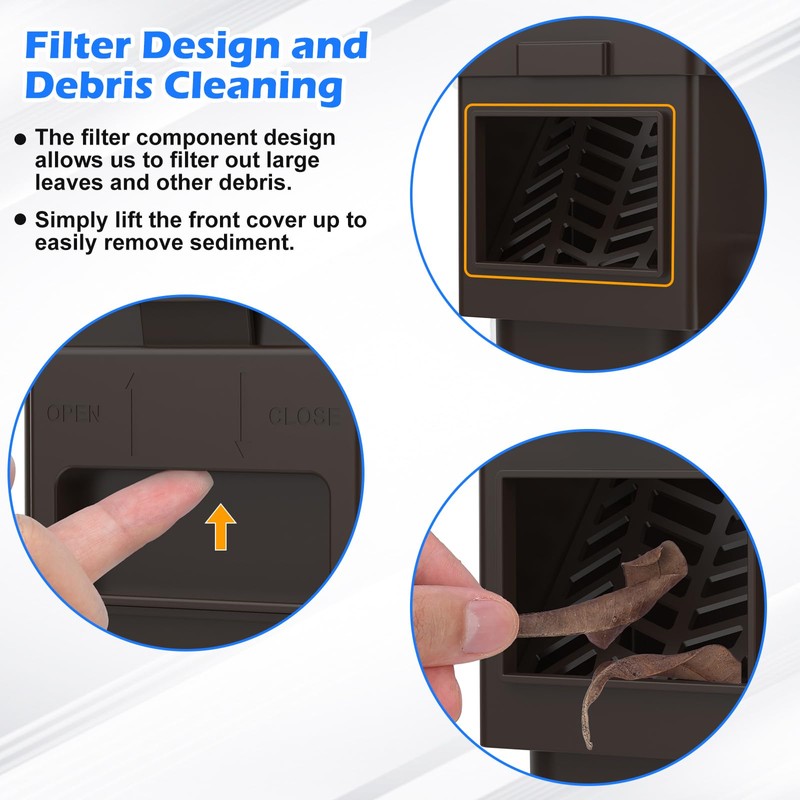 WADEO Rainwater Collection System, Downspout Diverter Fits for 2"x 3"