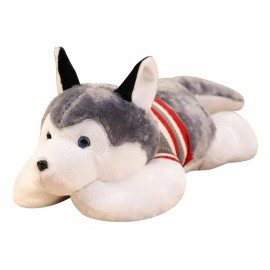 Jextech Perro Peluche 100cm Husky Lobo Con Sueter Juguete Regalo