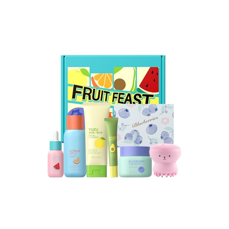 Set Cuidado de la Piel Frutal 5 Piezas Hidratación Mujer
