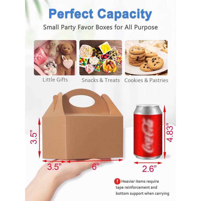 Shallive 12 Pcs Small Party Treat Boxes, 6 Inch Candy