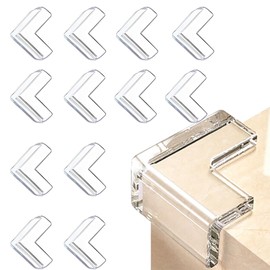 Corner Cushion, Corner Guard, 12 Pieces, Corner Baby Protection Guard, Yawall Furniture, Tables, Pillars, Soft PVC, Non-Toxic Material, Cushion, Transparent, Prevents Collisions for Babies,
