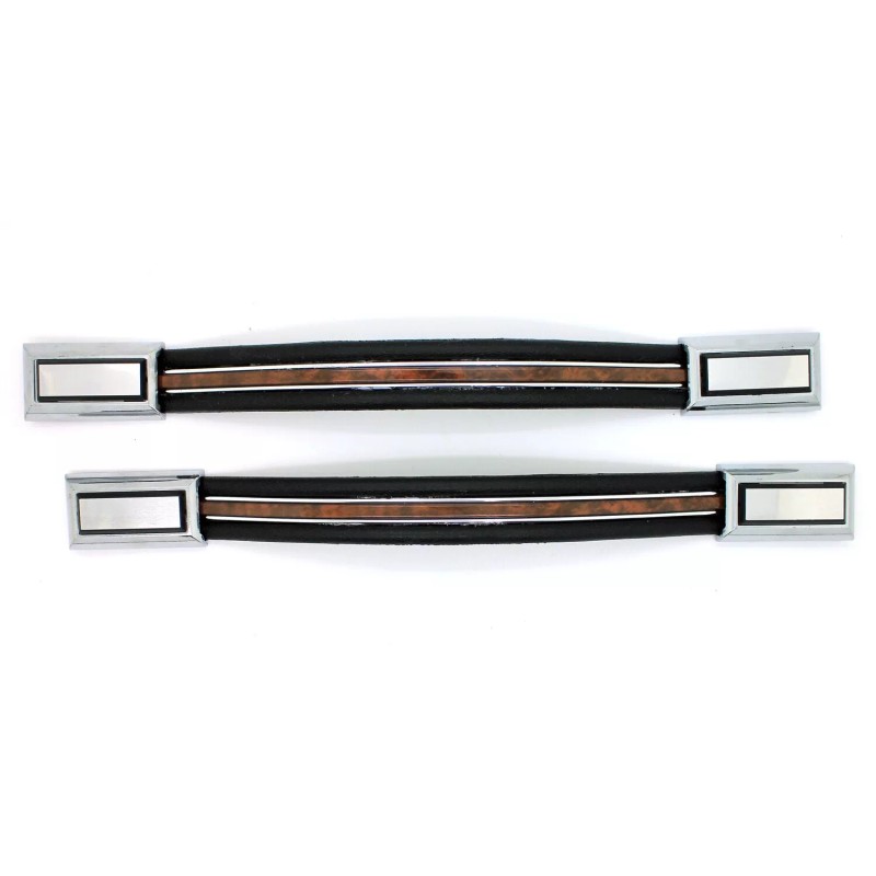 LatchWell NEW Black & Wood Interior Door Pull Straps /