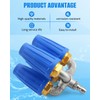 ULXIOM 4-in-1 Pressure Washer Turbo Nozzle, 1/4" Quick Connector, 360