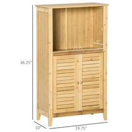 Bathroom Floor Cabinet Natural Bamboo Design
