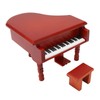 Wooden Music Box Piano Style Decorative Gold Plated Movement Pleasing