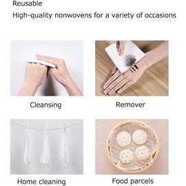 200 sheets Disposable Facial Towel, 100% Cotton Fiber Dry Wipes, Dry and Wet Use Cleaning Wipes for Sensitive Skin, Makeup Removing, Surface Cleaning