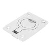 4 Pcs 63x44mm Square Flush Pull Ring Handles 316 Stainless