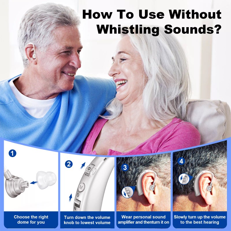 K&FCOPTEE Invisible Digital 1PCS Hearing Aids BTE Senior Noise Cancelling