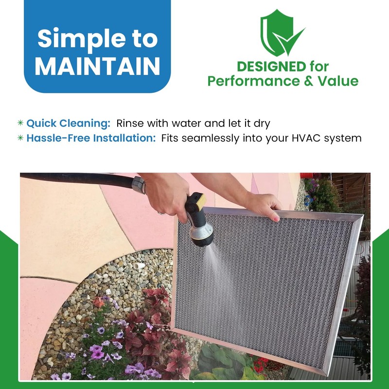 Electrostatic Filter for Home Furnaces - Washable - 16 x