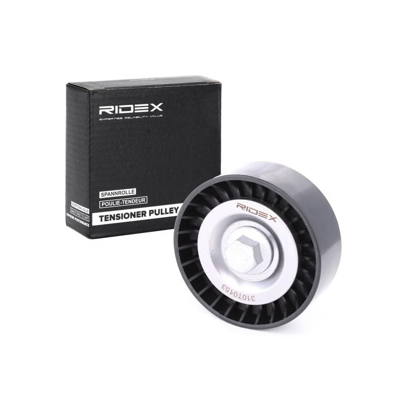 RIDEX 310T0153 Tensioner Pulley V-Ribbed Belt Plastic 10 mm 70