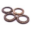 TheBeadChest Natural Coconut Shell Ring Pendants 35mm, Set of 20