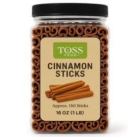 Cinnamon Sticks Whole Bulk 16 OZ Jar - 2.75 Inch Cut With Strong Aroma, Perfect for Crafts,Baking, Cooking & Tea- 150+ Cassia Cinammon Stick