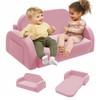 2-in-1 Convertible Kids Couch, Extra Wide Comfy Toddler Chair, Flip