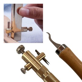 TUOREN 1Set Purfling Knife and Clean Up Groove Knife for Cello Viola Purfling Inlay Inlaid Groove Carver Violin Maker Tools Luthier Tool