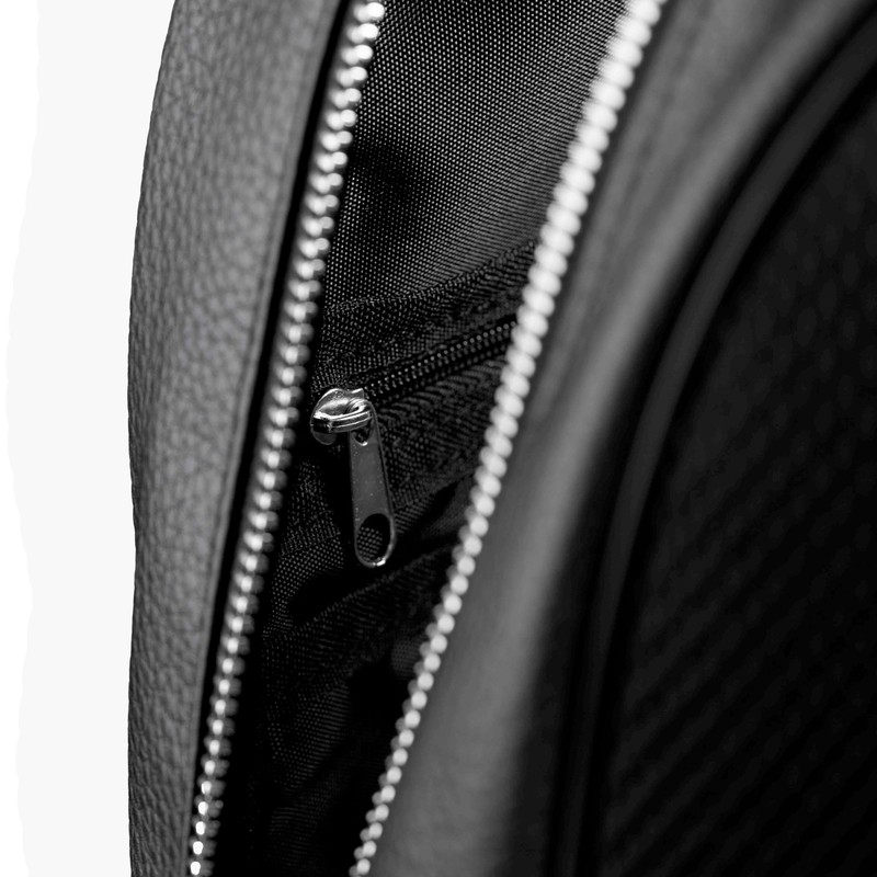 Hard Rock Debossed Logo Pebbled PU Backpack Blk