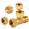 Pack of 2 Brass T-Piece Swivel Pipe Fittings 1/2 Inch,