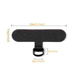 Removable Cell Phone Lanyards Patches, Universal Multifunctional Strap Replacement, Set of 3, Black