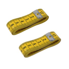 2x Schneidermaßband - Maßband - 1,50m - Fiber-Glas - Farbe: GELB