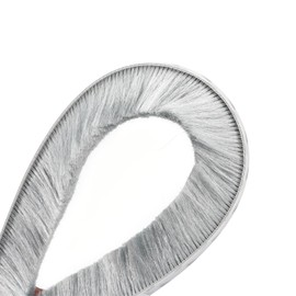 Awclub Brush Weather Stripping, 3/8" Backing x 15/16" Brush x 20ft Felt Pile Door Seal Strip for Sliding Door Window Wardrobe - Self-Adhesive Gray (Windproof Dustproof Soundproof)
