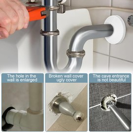 Pack of 10 Single Heating Pipe Rosette, Heating Pipe Cover, Heating Pipe Rosette Pipe Sleeves, Radiator Pipe Cover, Cover Rosettes, Heating, Trim, Radiator Rosettes