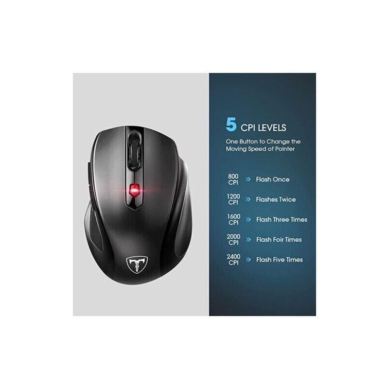 VicTsing 10-PACK VicTsing Wireless Gaming Mouse Ergonomic Adjustable DPI 6