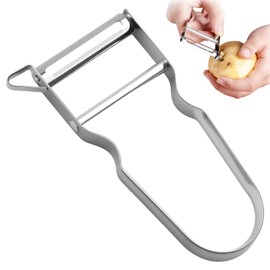 Stainless Steel Vegetable Peeler, U/Y Peeler with Straight-Blade Ergonomic Handle Ultra Sharp with Premium 430 Stainless Steel, for Potato Fruit Veggie Carrot Cabbage Cucumber Zucchini Home Kitchen