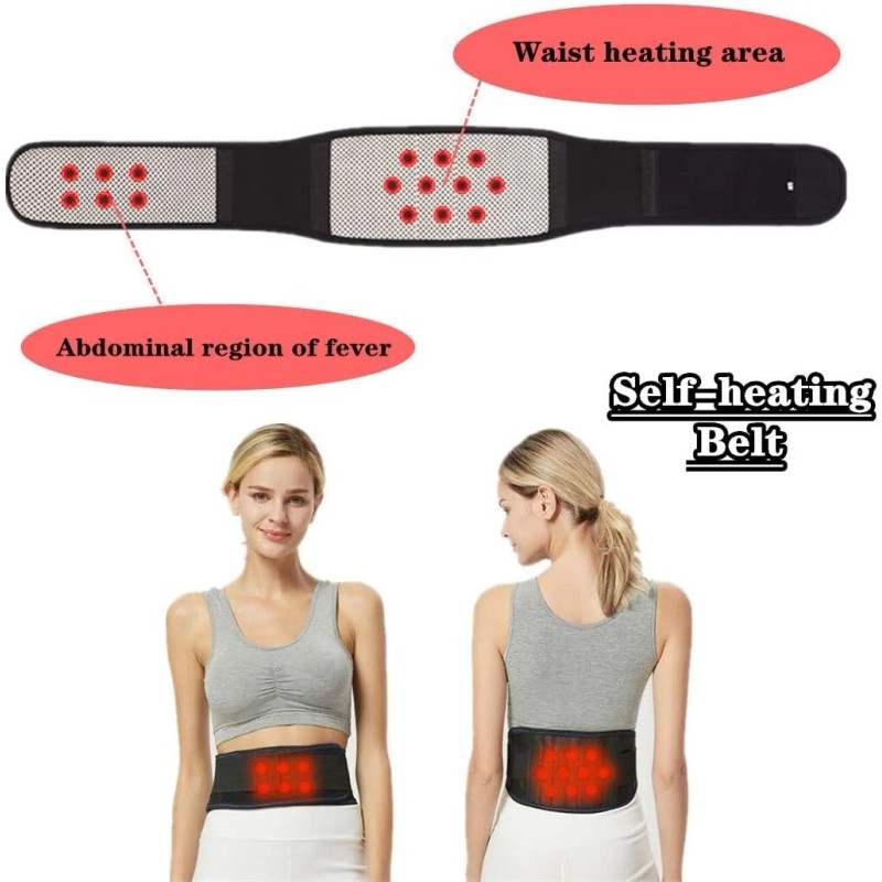 KABRAR Thermal Magnetic Therapy Lumbar Support Belt Lower Back Brace