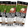 Superbowl Party Ticket Invitations